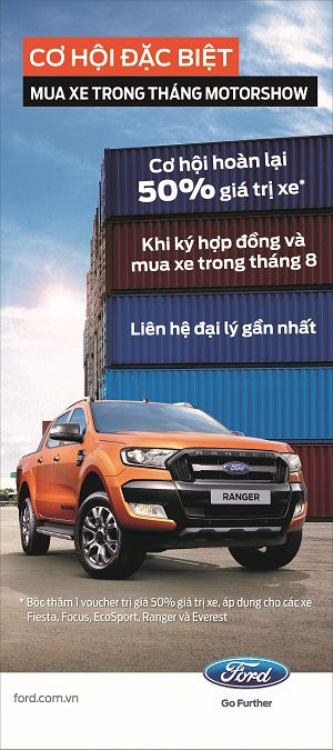 Cơ Hội Ho&agrave;n Lại 50% Gi&aacute; Trị Xe Trong Th&aacute;ng 8 tại Ford B&igrave;nh Dương